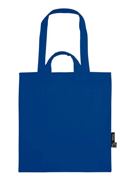 Neutral Neutral Baumwolltasche Einkaufstasche Shopper Kurze und Lange Henkel, Royal blau, – Produktbild 2 von 2