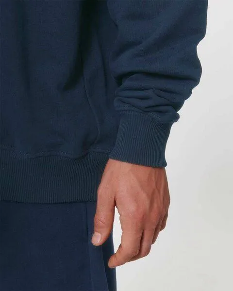 YTWOO YTWOO Oversized Sweatshirt aus reiner Bio-Baumwolle, Dry Handfeel, Blau, – Produktbild 4 von 4