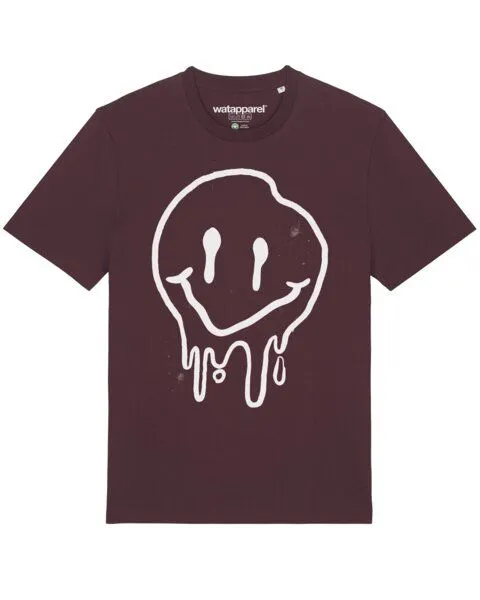 watapparel watapparel T-Shirt Unisex Smiley, Red brown, – Produktbild 1 von 4
