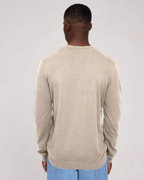 Mazine Mazine Ottoman Knit Pullover für Männer - aus Bio-Baumwolle, Eggshell (beige), – Produktbild 1 von 3