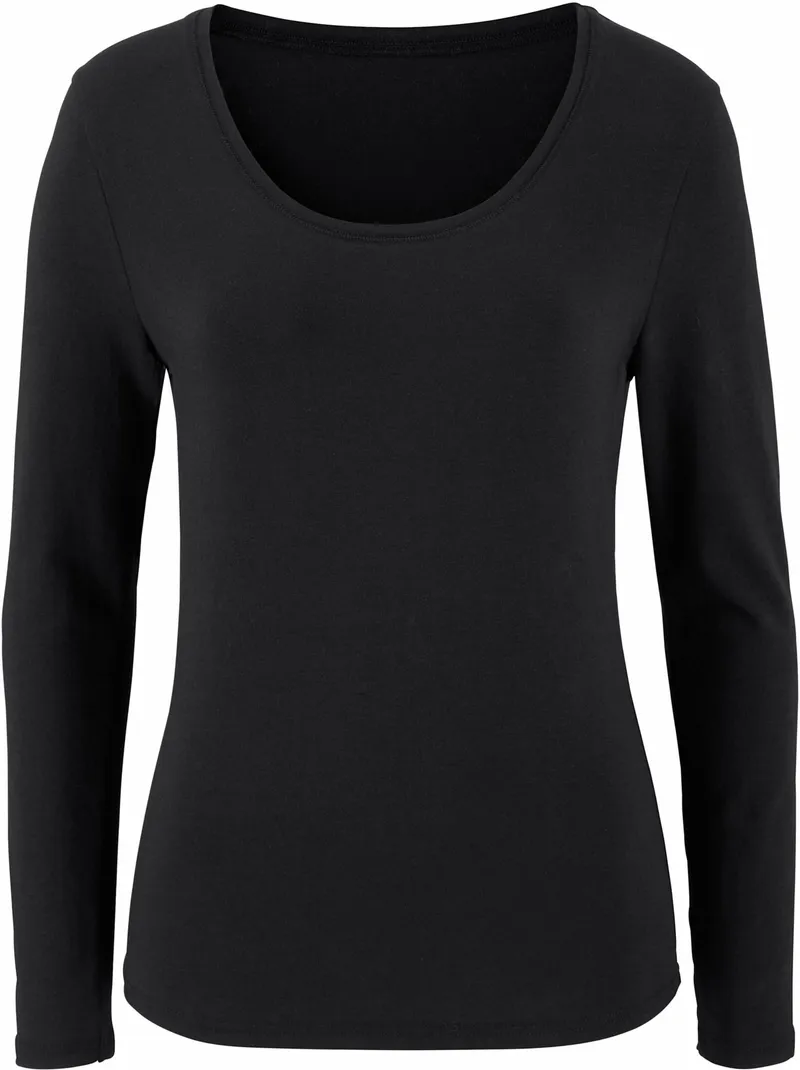 Vivance Langarmshirt, Schwarz, – Produktbild 1 von 2