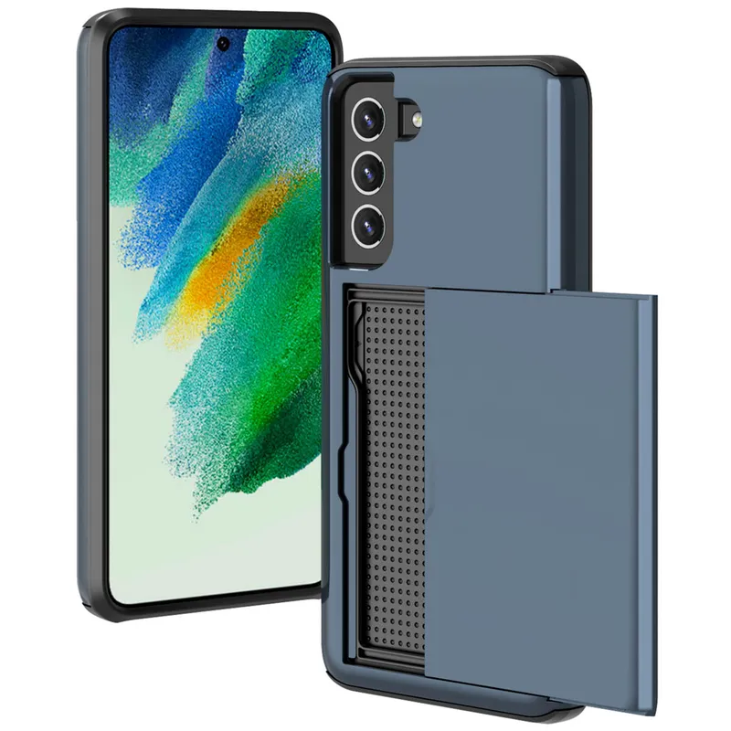 imoshion imoshion Backcover mit Kartenfach für das Samsung Galaxy S21 FE, Dunkelblau, – Produktbild 1 von 1