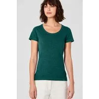 HempAge HempAge Damen T-Shirt mit Rollsaum Hanf/Bio-Baumwolle, Spruce, – Produktbild 1 von 1