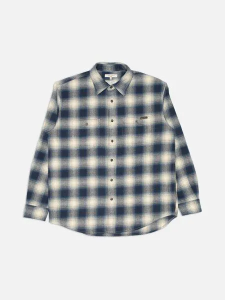 Nudie Jeans Nudie Jeans Kariertes Langarm-Hemd Julian Worker Check, Blue(dunkelblau), – Produktbild 1 von 4