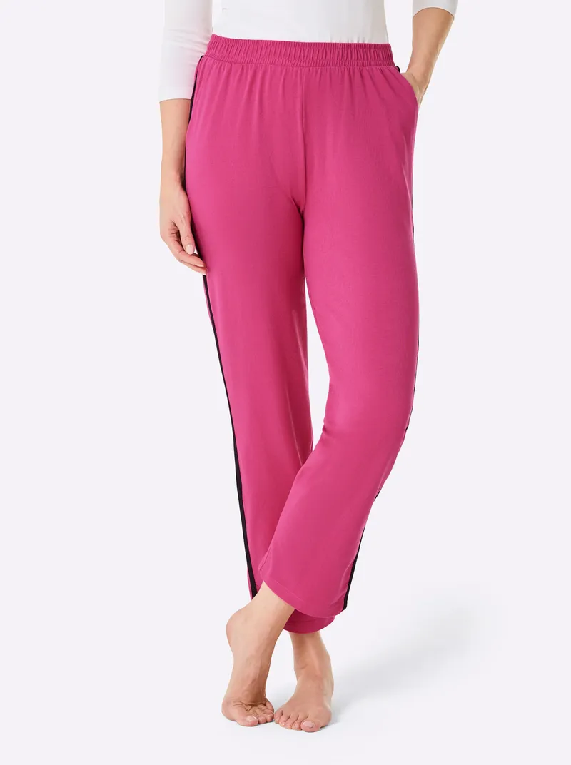 feel good Hosen schwarz + fuchsia, Schwarz + fuchsia, – Produktbild 2 von 3