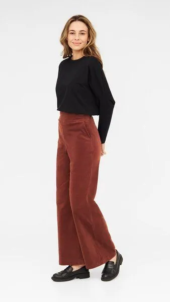WiDDA berlin WiDDA berlin GLEN weite Cordhose im Marlene-Stil aus Bio-Baumwolle, Caramell, – Produktbild 3 von 3