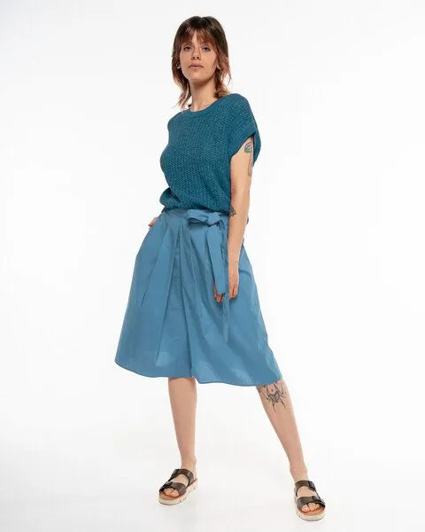 Alma & Lovis Alma & Lovis Pullunder im lockeren Strick aus Organic Cotton | Lace Knit Shirt, Sea (blau), – Produktbild 2 von 2