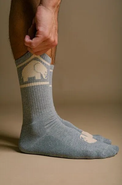 Trendsplant Trendsplant Grey Organic Cotton Athletic Socks, Grau, – Produktbild 2 von 4