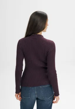 MELA MELA Damen vegan Strickpullover Namari Elderberry Melange – Produktbild 1 von 1