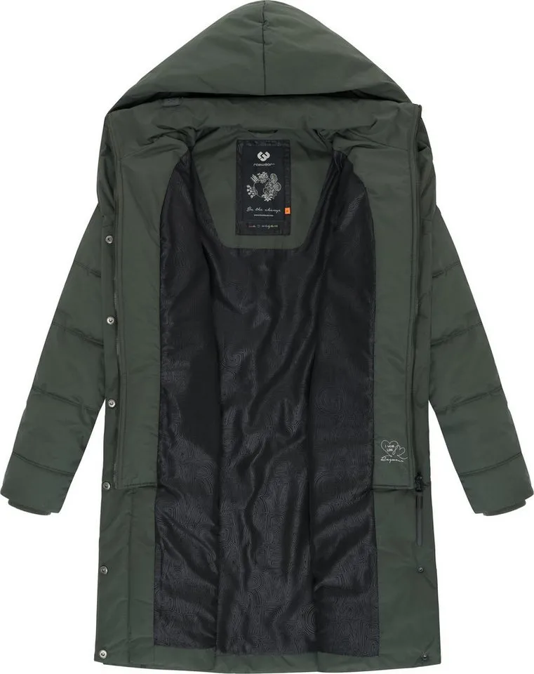 ragwear ragwear Steppmantel Natalka stylischer, gesteppter Winterparka mit gefütterter Kapuze, Grün, – Produktbild 1 von 4