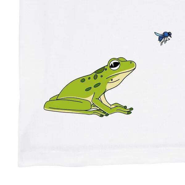 Spangeltangel Spangeltangel Kinder-T-Shirt "Frosch", Biobaumwolle, bedruckt, Weiß, – Produktbild 2 von 4