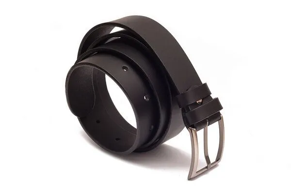 Simaru Simaru Herren Ledergürtel Orleans, pflanzlich gegerbtem Leder - EU, Schwarz, – Produktbild 5 von 5