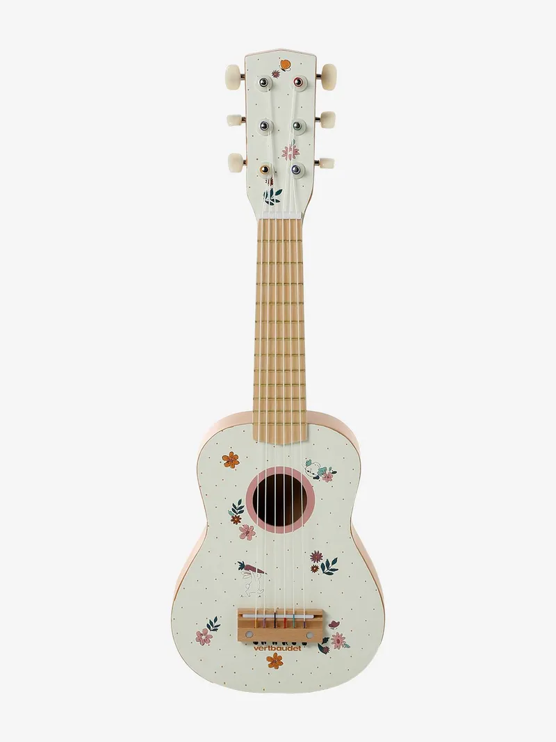 Vertbaudet Holz-Gitarre für Kleinkinder FSC®, Rosa, – Produktbild 1 von 4