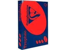 Clairefontaine 250 Blatt Clairfontaine Farbiges Kopierpapier "Trophee" 120 g/m², DIN A4, korallenrot – Produktbild 1 von 1