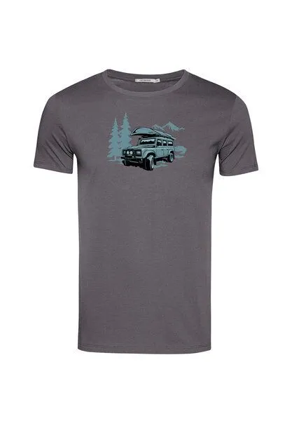 GreenBomb GREENBOMB Nature Getaway Guide - Sportliches T-Shirt aus Bio-Baumwolle / hochwertiger Print / GOTS / Fair & Vegan, Grau (anthrazit), – Produktbild 1 von 1