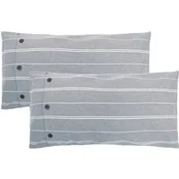Living Crafts LIVING CRAFTS - Home Kissenbezug, 2er-Pack - Grau (100% Bio-Baumwolle), Nachhaltige Mode, Bio Bekleidung – Produktbild 1 von 1
