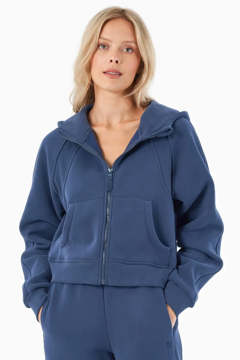 ORGANICATION ORGANICATION Damen vegan Hoodie Full Zip Joddy Navy, Dunkelblau, – Produktbild 2 von 2
