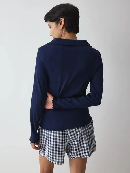Triumph Triumph Pyjama-Set kurz | Elevated | Bio-Baumwolle, Blau, – Produktbild 3 von 4