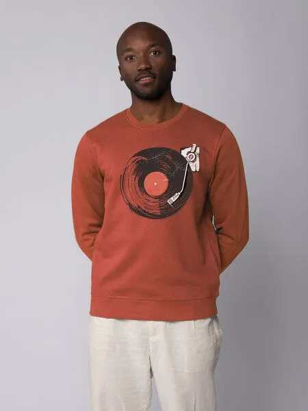 watapparel watapparel Sweatshirt Unisex Schallplatte, Heritage brown, – Produktbild 2 von 3