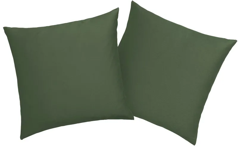 OTTO home Kissenbezug Mila, (2 Stück), Satin Qualität, in Uni Design, Grün, – Produktbild 2 von 5