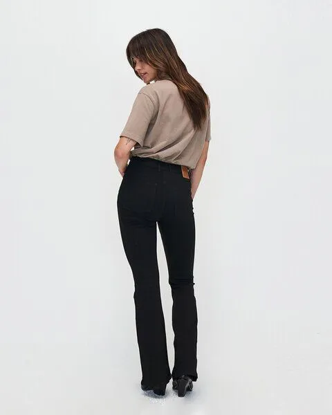 Kuyichi Kuyichi Flared Jeanshose - Lisette Flare, Schwarz (forever black), – Produktbild 3 von 8