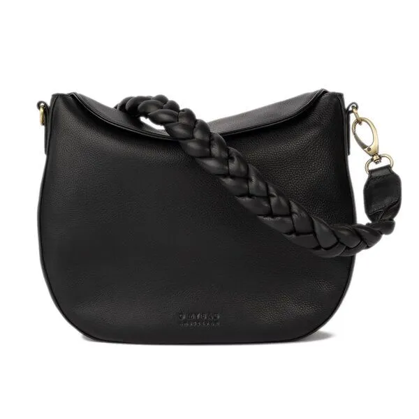 O MY BAG O MY BAG LANA - Umhängetasche aus Leder - mit 2 Straps, Soft grain black (schwarz), – Produktbild 1 von 4