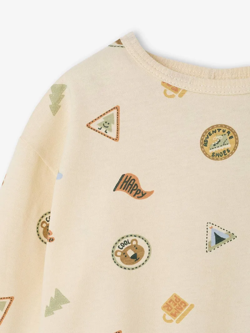 Vertbaudet Shirt Baby mit Allover-Print, Vanille, – Produktbild 3 von 4