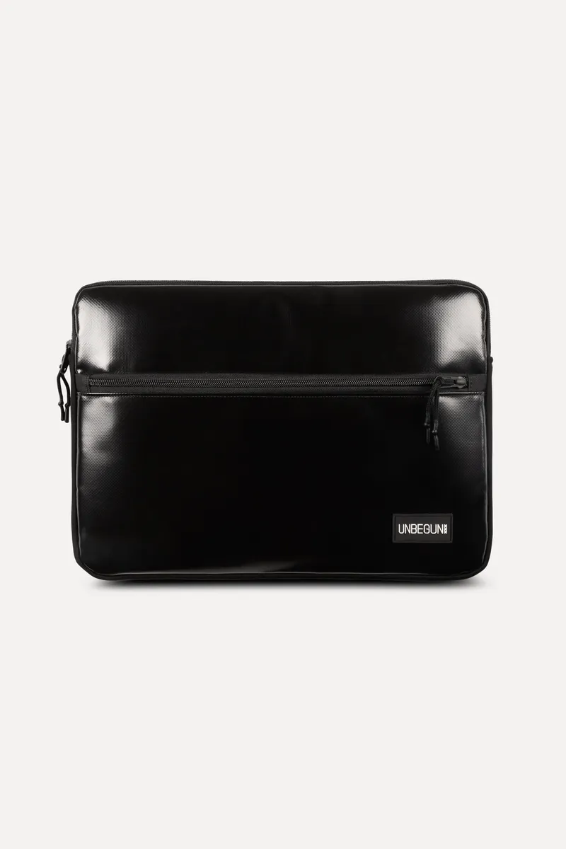 UNBEGUN UNBEGUN Herren vegan Laptop-Hülle Mit Fronttasche, Schwarz, – Produktbild 1 von 2