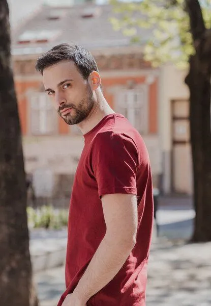 TORLAND TORLAND Premium Herren T-Shirt CREATOR, Rot (burgundy), – Produktbild 4 von 4