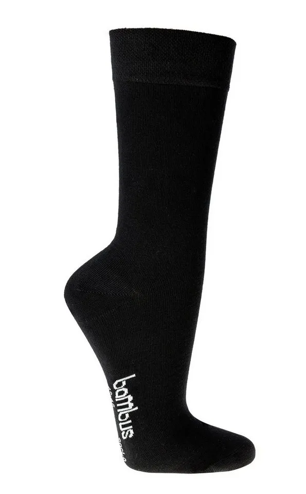 TippTexx 24 Socken 9 Paar Bambussocken ANTI-GERUCH mit Piqué-Bund ohne Gummidruck (9 Paar) handgekettelt, Spitze und Ferse verstärkt, Schwarz, – Produktbild 3 von 5