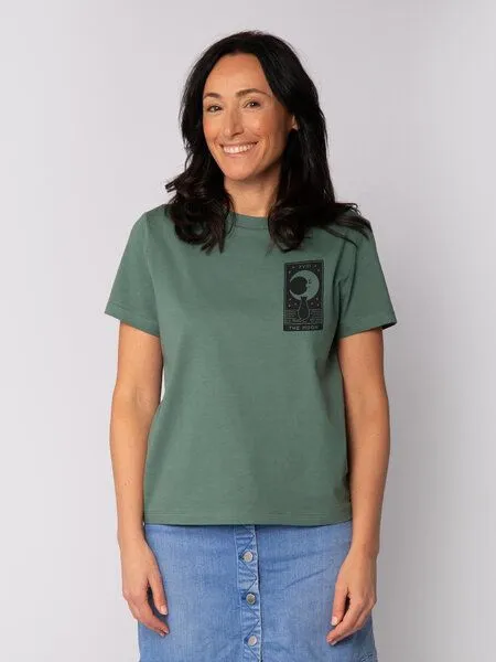 watapparel watapparel T-Shirt Frauen Tarot The Moon, Green bay, – Produktbild 1 von 3