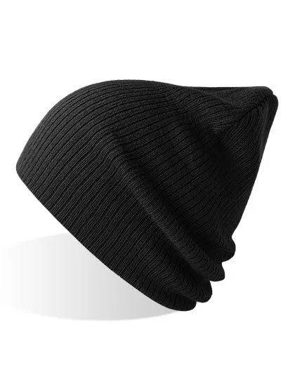 Atlantis Headwear Atlantis Headwear Brad Beanie aus recyceltem Polyester, Schwarz, – Produktbild 2 von 3