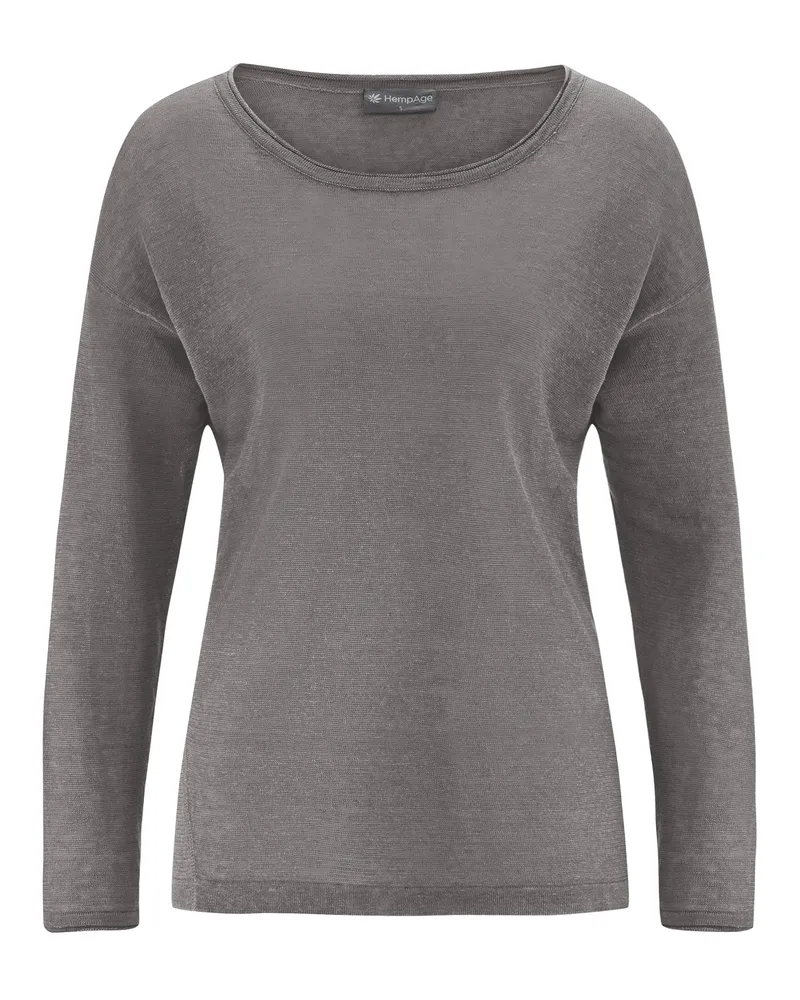 HempAge Hempage Damen vegan Pullover Airy In Taupe, Braun, – Produktbild 1 von 2