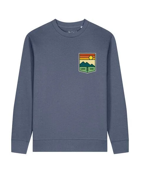 watapparel watapparel Sweatshirt Unisex Good Vibe, Blue grey, – Produktbild 1 von 2