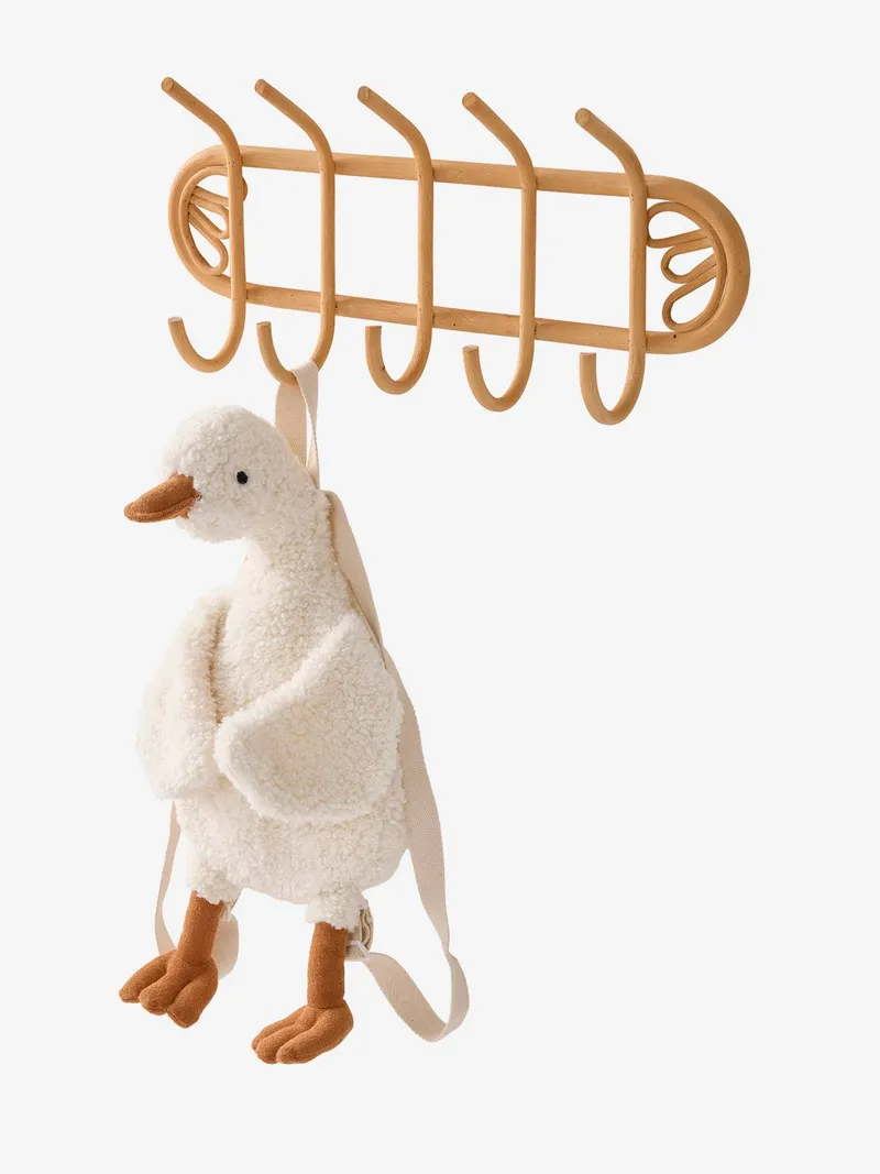 Vertbaudet Wandgarderobe aus Rattan mit 5 Kleiderhaken, Braun, – Produktbild 2 von 3