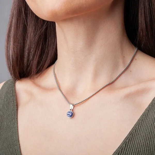 ALEXASCHA ALEXASCHA Kettenanhänger aus Glas | Mix & Match Charms, Nachtblau, – Produktbild 3 von 4