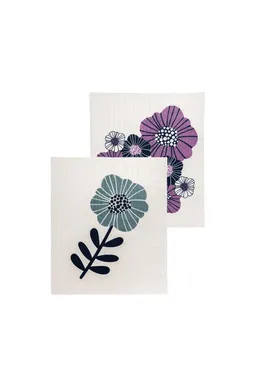 Tranquillo Schwammtücher BLOSSOM 2er Set - white – Produktbild 1 von 1