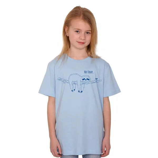HANDGEDRUCKT HANDGEDRUCKT "Not Today..." Kinder-T-Shirt, Light blue, – Produktbild 1 von 2