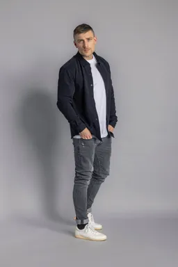 DIRTS DIRTS Herren vegan Jersey Hemd Ash Black – Produktbild 1 von 1
