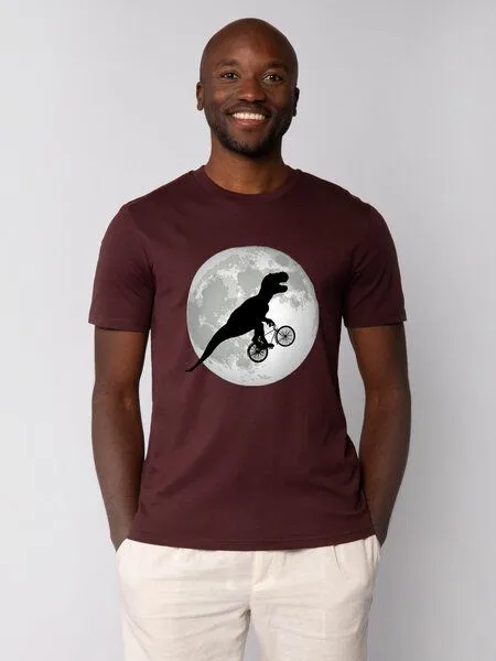 watapparel watapparel T-Shirt Unisex Flying TRex, Red brown, – Produktbild 2 von 3