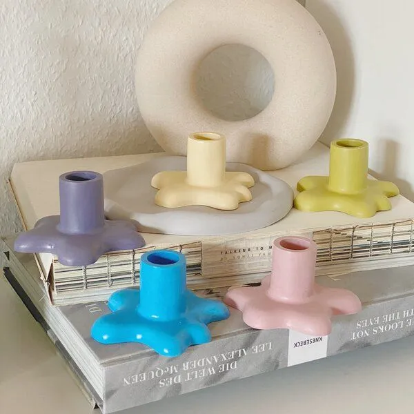 Just a decent day Just a decent day Handgemachter Kerzenständer, Lila, – Produktbild 3 von 4