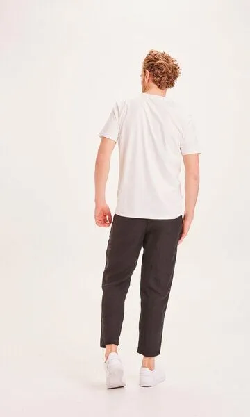 KnowledgeCotton Apparel Herren Hose "BOB loose linen pants" von KnowledgeCotton Apparel - VEGAN,, Black jet (schwarz), – Produktbild 3 von 4