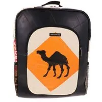MoreThanHip MoreThanHip Laptop-Rucksack 15,6 Zoll aus recycelten Zementsäcken (Elefant oder Kamel) und Autoschläuchen – wasserabweisend, leicht & geräumig mit Laptopfach – nachhaltig & fair produziert – Rokha – Produktbild 1 von 1