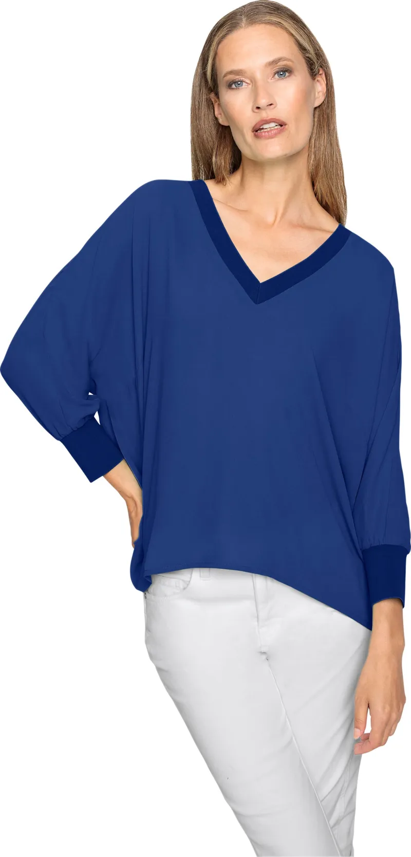 heine Schlupfbluse royalblau, Royalblau, – Produktbild 2 von 2