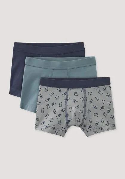 hessnatur hessnatur Jungen Pants Regular Cut 3er-Pack aus Bio-Baumwolle, Sturmblau, – Produktbild 1 von 2