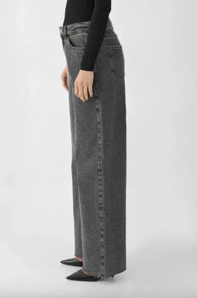 DAWN DAWN SUNNY Wide Leg - Open Hem, Light grey (grau), – Produktbild 3 von 4