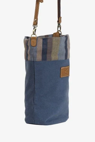 Dragolina Dragolina Umhängetasche Willow mit Webstoff der Pwo Karen, Jeansblau (blau), – Produktbild 3 von 4