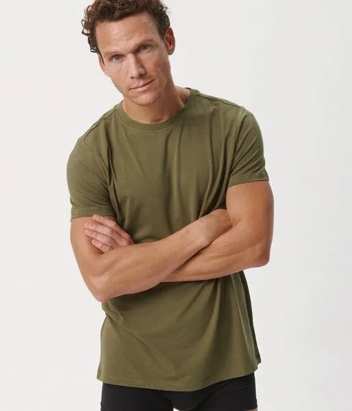 Copenhagen Bamboo Bambus-T-Shirt mit Rundhalsausschnitt in Oliv – Produktbild 2 von 4