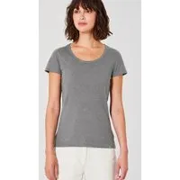 HempAge HempAge Damen T-Shirt mit Rollsaum Hanf/Bio-Baumwolle, Taupe, – Produktbild 1 von 1