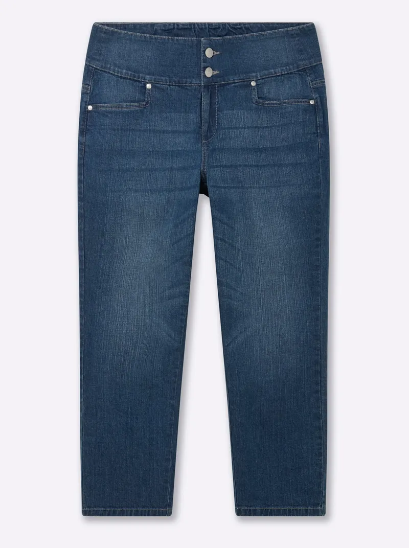 sheego High-waist-Jeans blue-stone-washed, Blue-stone-washed, – Produktbild 1 von 2
